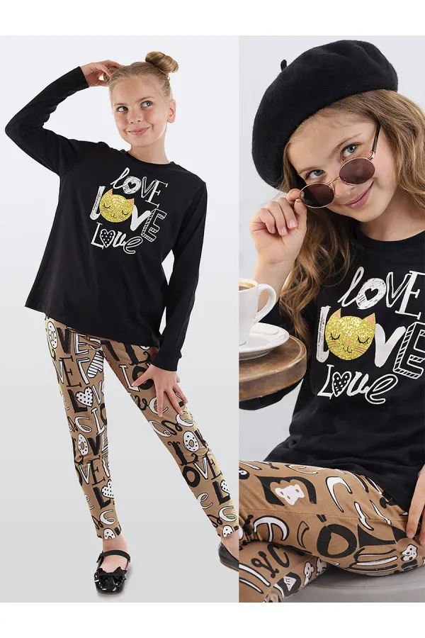 Love Girls' Leggings and T-Shirt Set