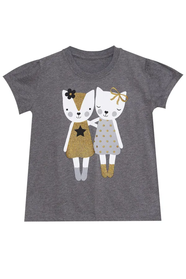 Cat Friends Girls' T-Shirt and Leggings Set
