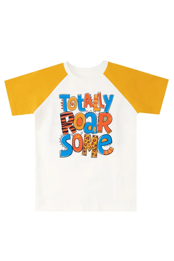 Roarsome Erkek Çocuk T-shirt Kapri Şort Takım