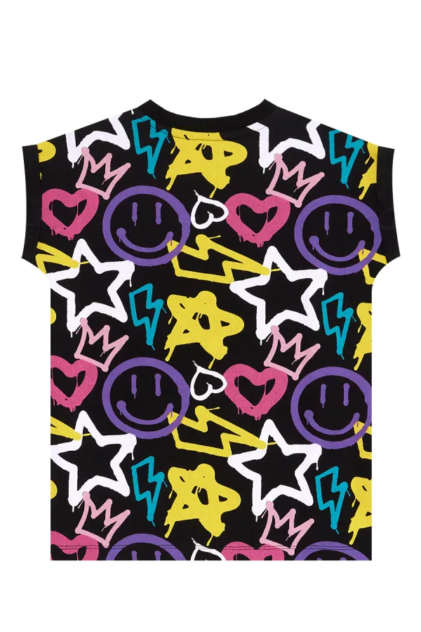 Ensemble T-shirt et legging style streetwear pour filles