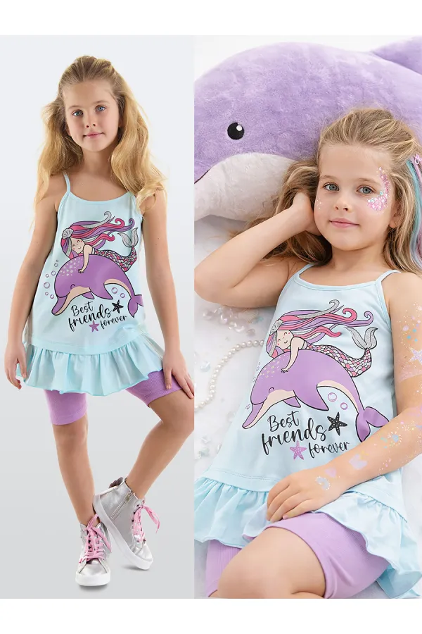 Best Friends Kız Çocuk Tunik Tayt Takım