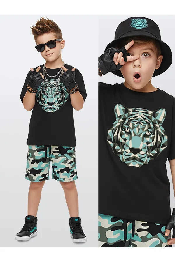 Ensemble t-shirt et short Tiger Boys
