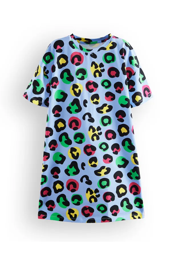 Robe oversize à imprimé léopard pour fille