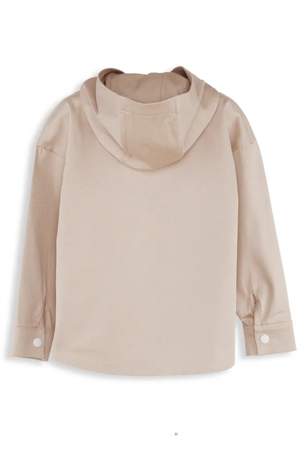 Dino Oversize Gabardine Boys' Shirt Jacket