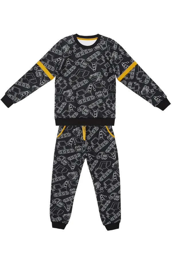Arabalar Erkek Çocuk Siyah Eşofman Takım