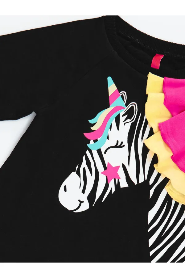 Robe licorne zèbre pour fille