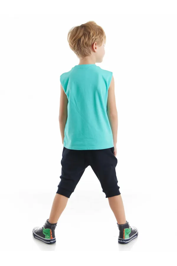 Ahoy Erkek Çocuk T-shirt Kapri Şort Takım