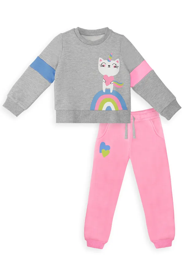 Ensemble de survêtement Rainbow Cat Girls (haut et bas)