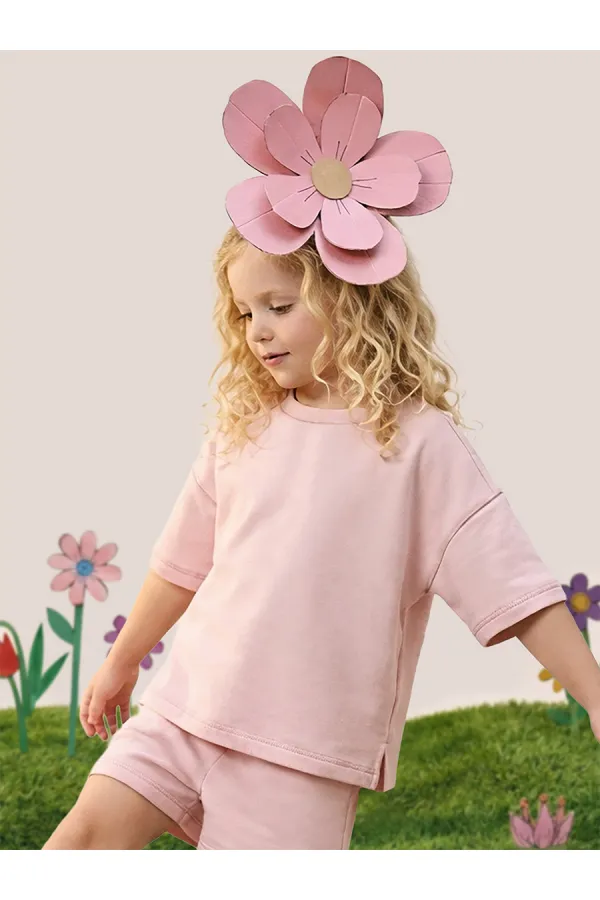 Oversize Pembe Unisex T-shirt