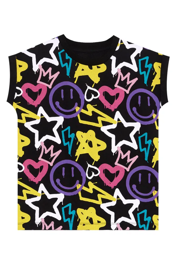 Ensemble T-shirt et legging style streetwear pour filles