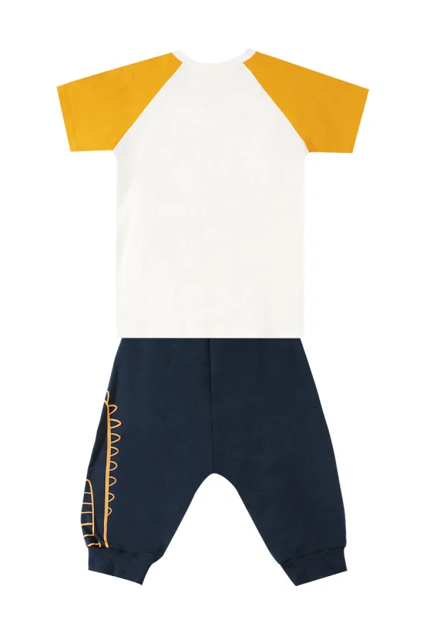 Roarsome Erkek Çocuk T-shirt Kapri Şort Takım