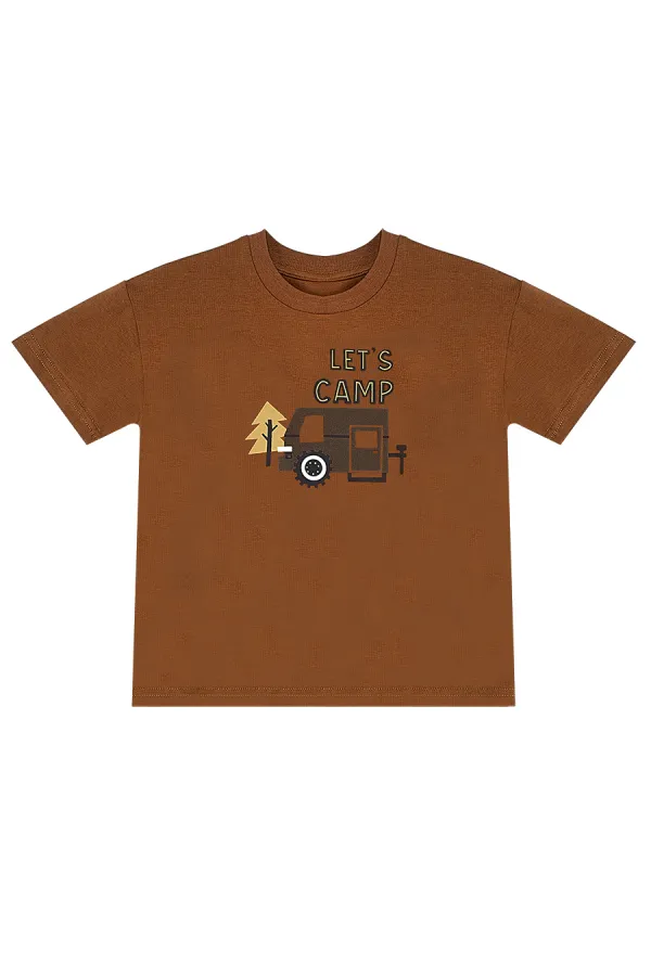 Erkek Bebek Çocuk Müslin Şort T-shirt Takım