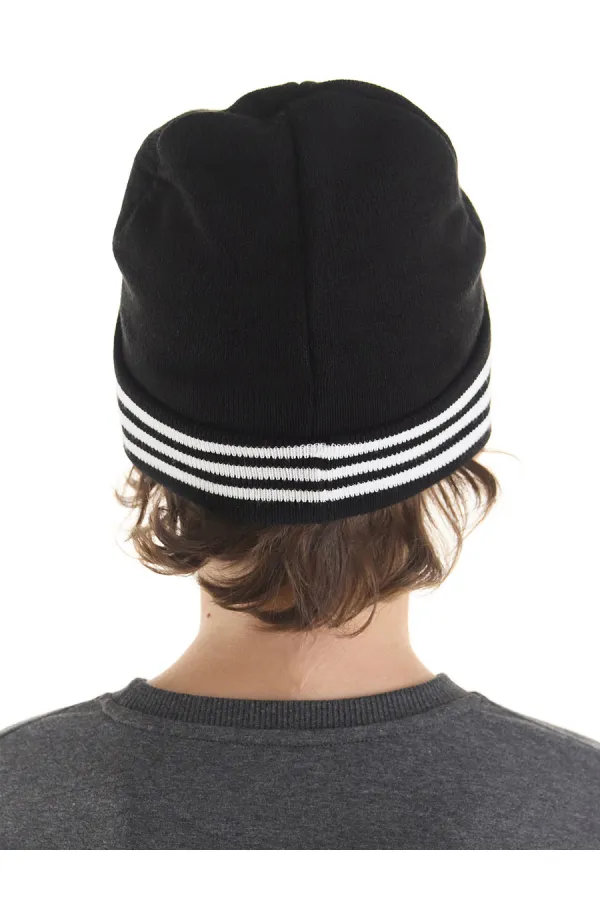 Bonnet tricoté pirate pour garçon, noir