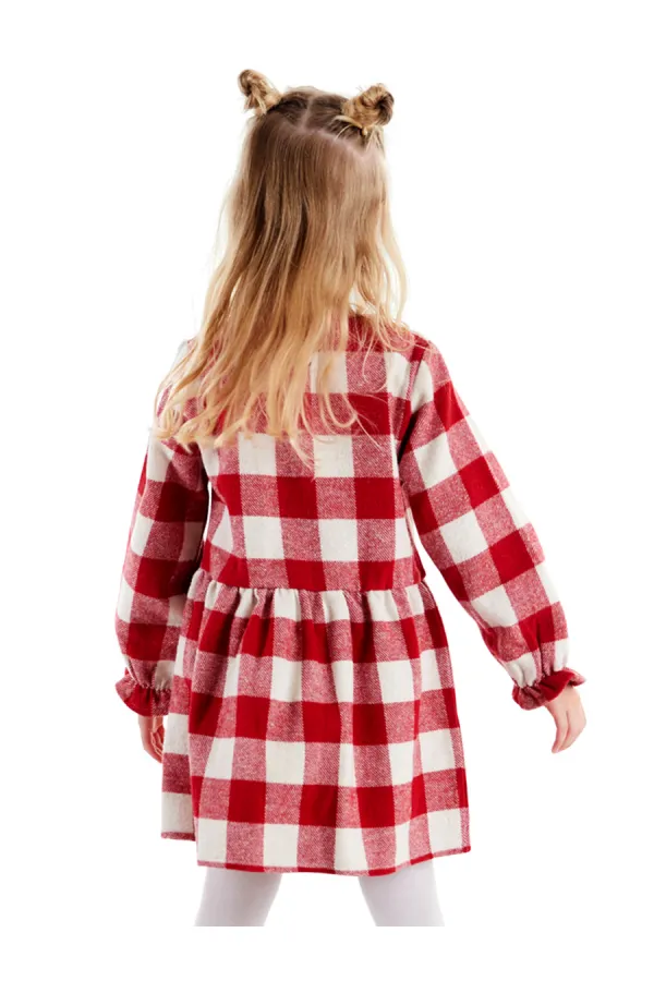 Black Rabbit Plaid Girl's Dress
