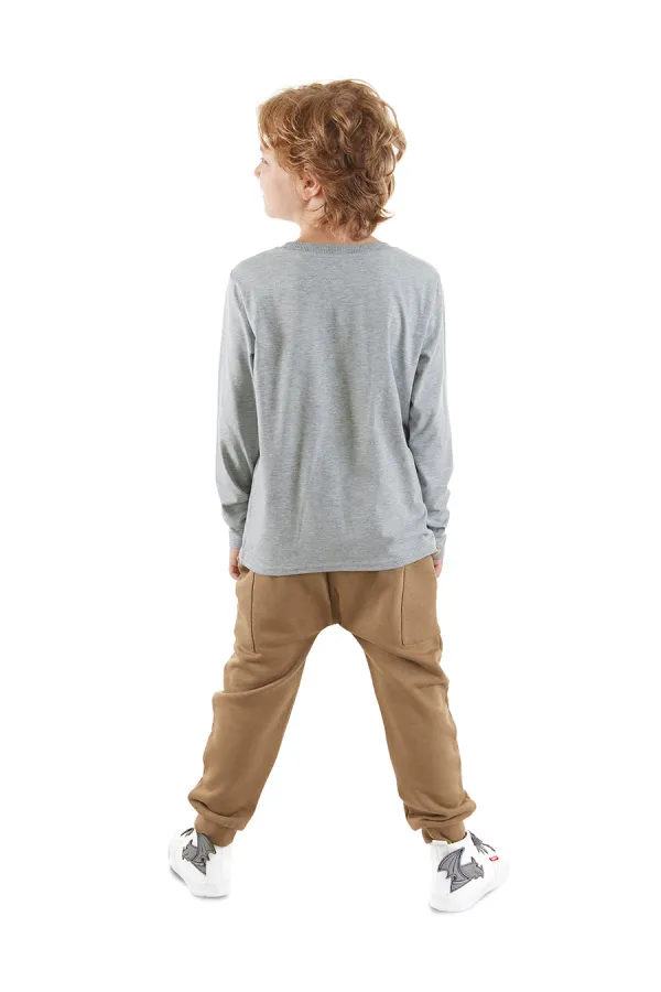 Cepte Kaplan Erkek Çocuk T-shirt Pantolon Takım