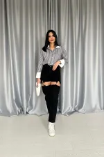 Askılı İki Parça Jeans Pantolondas