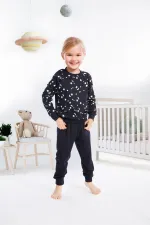 Gökyüzü 2 İplik İnterlok Bisiklet Yaka Çocuk Pijama Takımı