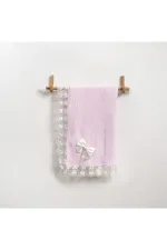 Kurdeleli Dantelli Bebek Triko Battaniye Pembe