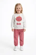 Kabak Nakışlı Kız Erkek Çocuk Eşofman Takım