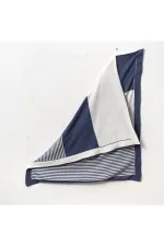 Çift Taraflı Bebek Triko Battaniye Lacivert