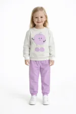 Kabak Nakışlı Kız Erkek Çocuk Eşofman Takım