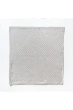 Baklava Desen Bebek Triko Battaniye Gri