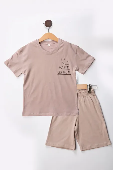 With Smile Şort T-shirt Çocuk Takım