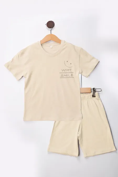 With Smile Şort T-shirt Çocuk Takım