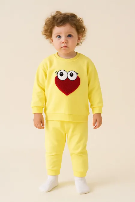 Kalpli Lase Nakışlı Bebek Takım