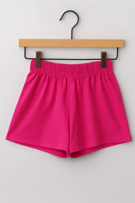 Renkli Düz Basic Rahat Çocuk Şort