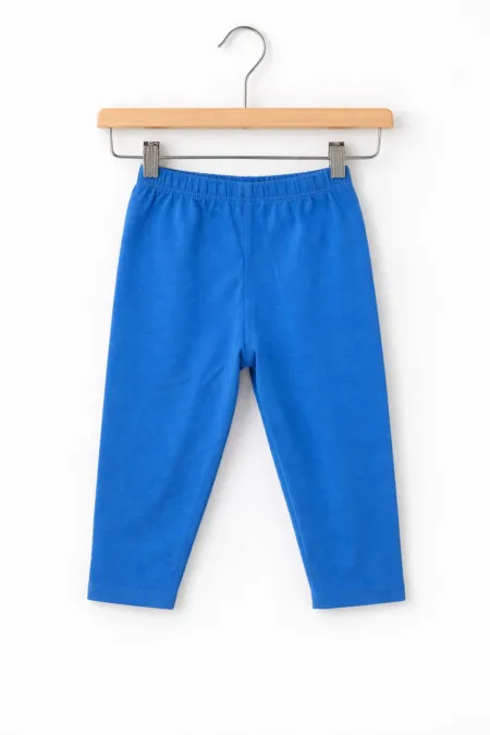 Düz Kız Çocuk Günlük Kapri Tayt