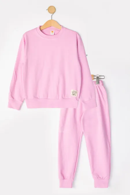 Basic Armalı 2 İplik Bisiklet Yaka Mevsimlik Çocuk Eşofman Takımı