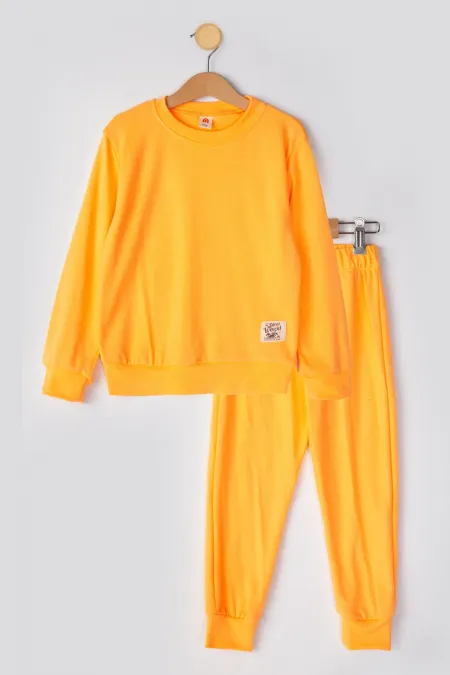 Basic Armalı 2 İplik Bisiklet Yaka Mevsimlik Çocuk Eşofman Takımı