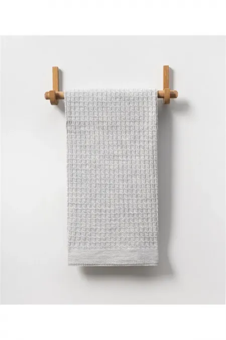 Kare Örgülü Desenli Bebek Triko Battaniye Gri