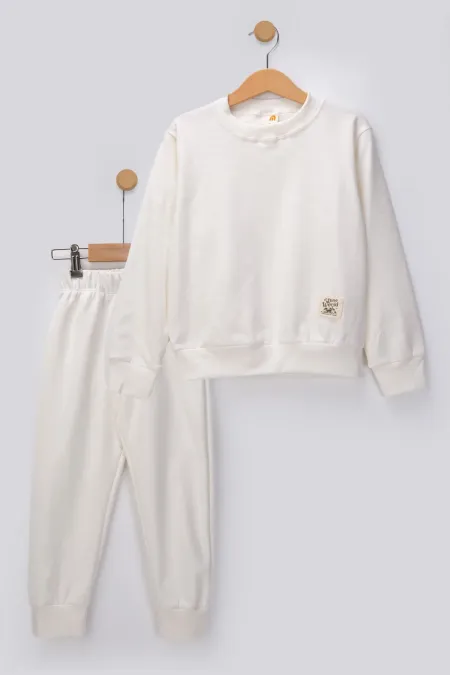 Basic Armalı 2 İplik Bisiklet Yaka Mevsimlik Çocuk Eşofman Takımı