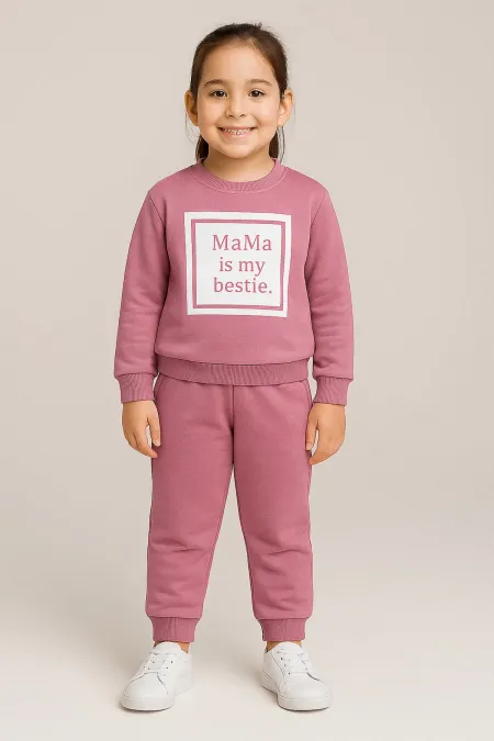 Mama Baskı 2 İp Kız Çocuk Eşofman Takım