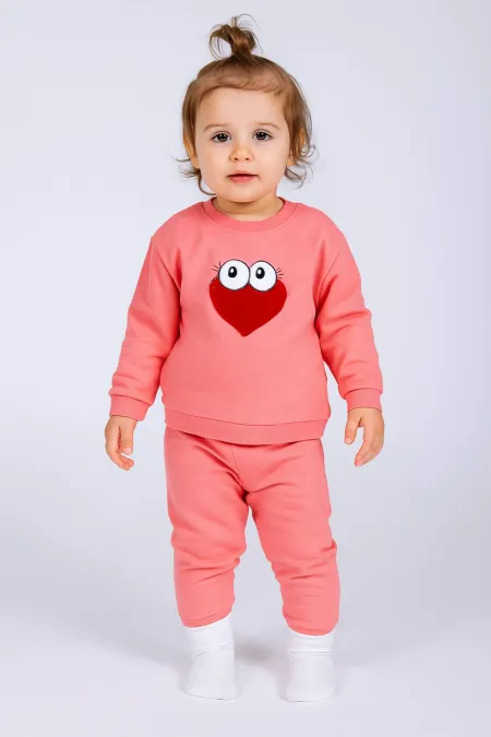 Kalpli Lase Nakışlı Bebek Takım