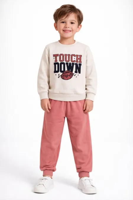 Touch Down Baskılı Erkek Çocuk 2 İp Mevsimlik Eşofman Takım