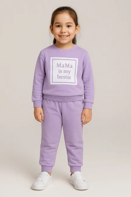 Mama Baskı 2 İp Kız Çocuk Eşofman Takım