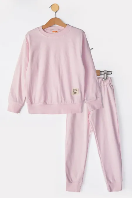 Basic Armalı 2 İplik Bisiklet Yaka Mevsimlik Çocuk Eşofman Takımı