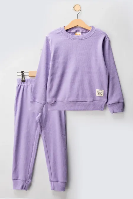 Fitilli Kaşkorse Bisiklet Yaka Çocuk Eşofman Takımı