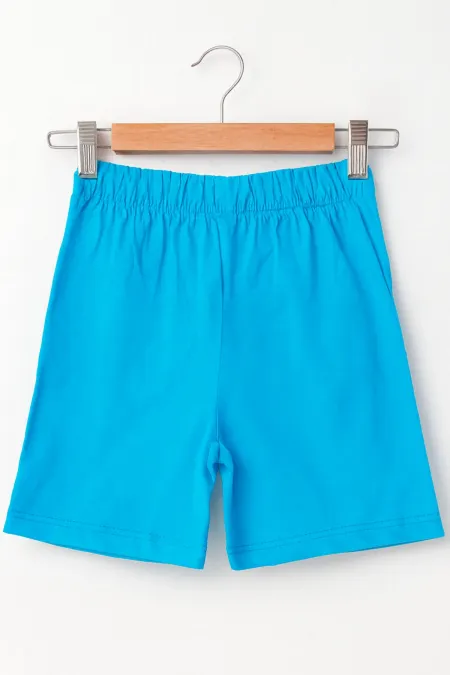 Renkli Düz Basic Rahat Çocuk Şort