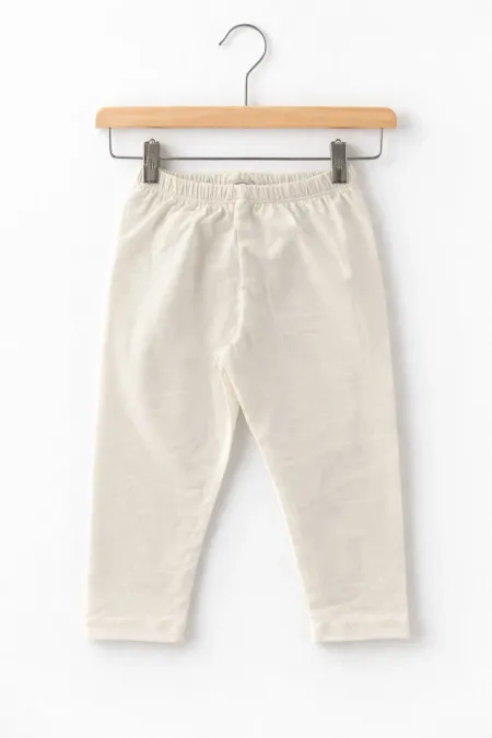 Düz Kız Çocuk Günlük Kapri Tayt