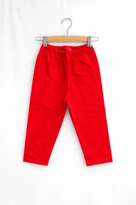 Düz Kız Çocuk Günlük Kapri Tayt