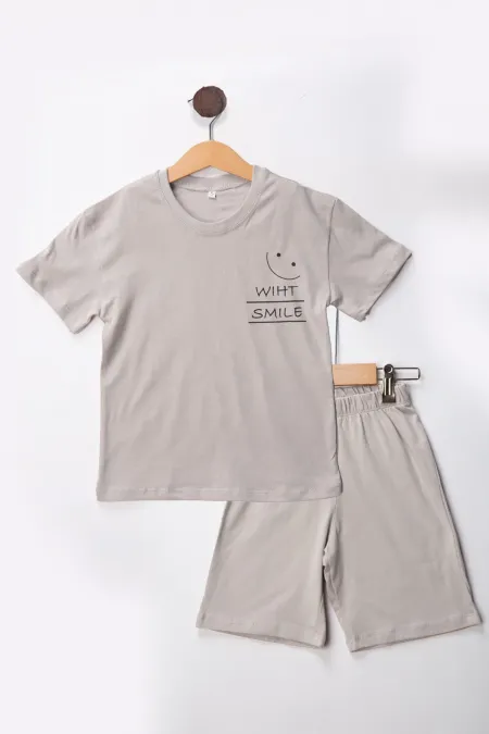 With Smile Şort T-shirt Çocuk Takım