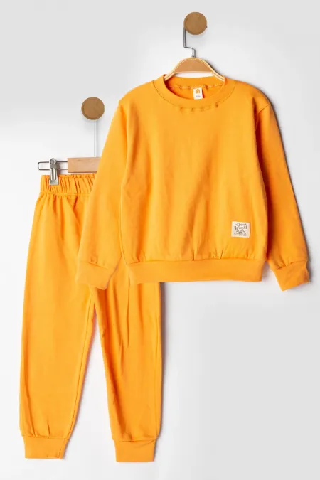 Basic Armalı 2 İplik Bisiklet Yaka Mevsimlik Çocuk Eşofman Takımı