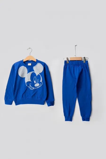 Micky 2 İplik Bisiklet Yaka Çocuk Eşofman Takımı