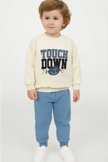 Touch Down Baskılı Erkek Çocuk 2 İp Mevsimlik Eşofman Takım