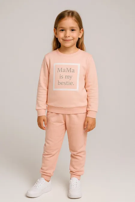 Mama Baskı 2 İp Kız Çocuk Eşofman Takım
