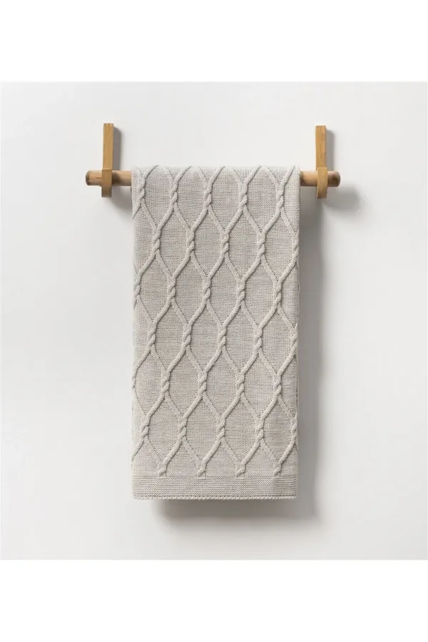 Soft Akrilik Bebek Triko Battaniye Gri